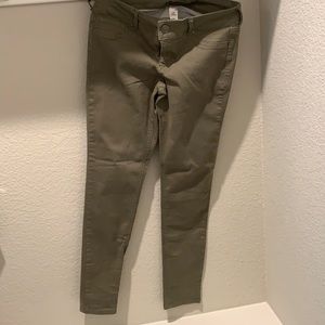 Maurices jeggings olive army green Medium regular